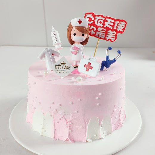 【白衣天使A款
】护士节定制  酸奶油新鲜水果夹心蛋糕 商品图0