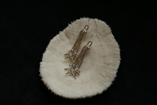 CHEZ BOQUE 爵士年代系列原创手工925银耳环《星落》 商品图1