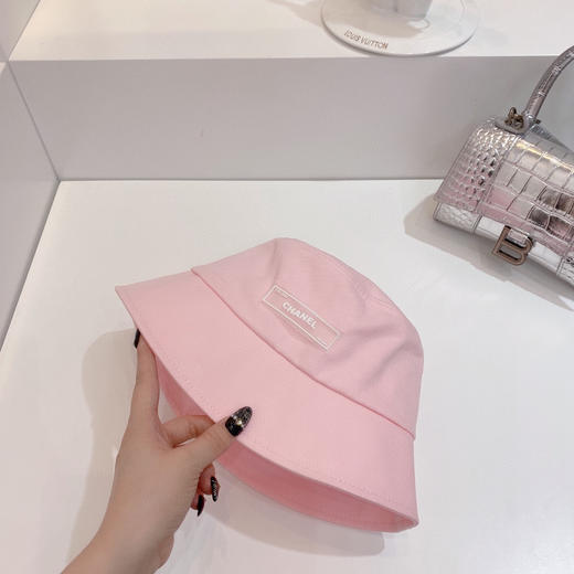 chanel小香shi家新款彩色纯棉渔夫🔝帽-粉色 商品图6