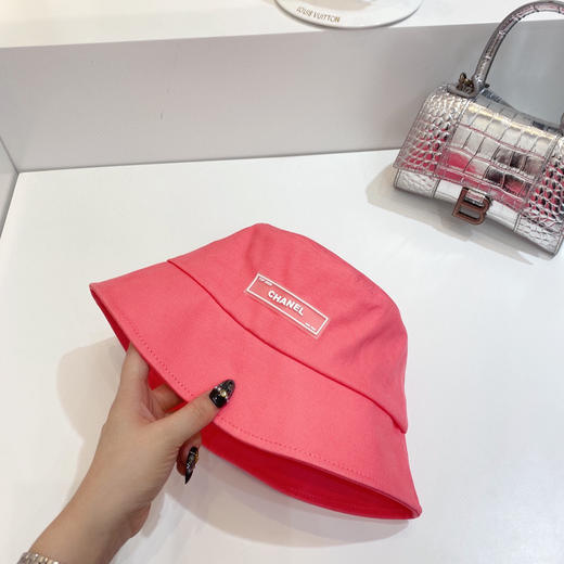 chanel小香shi家新款彩色纯棉渔夫🔝帽-桃红 商品图5