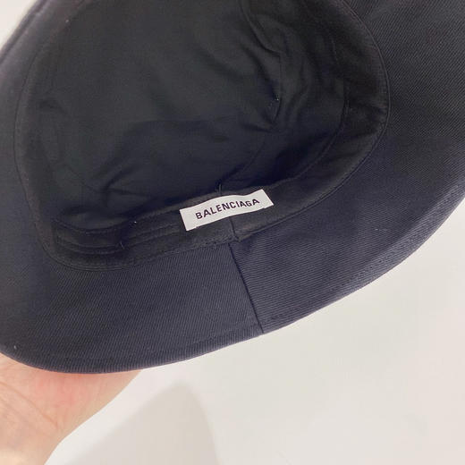 BALENCIAGA巴黎世家新款纯棉小檐渔夫帽-藏青 商品图4