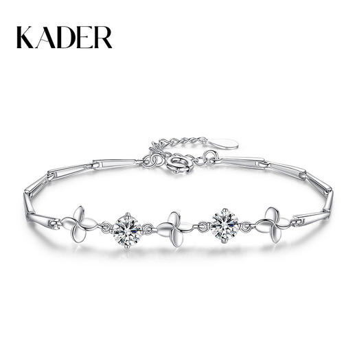 KADER卡蒂罗 纯银四叶草轻奢手链女ins小众设计生日礼物手镯 商品图5