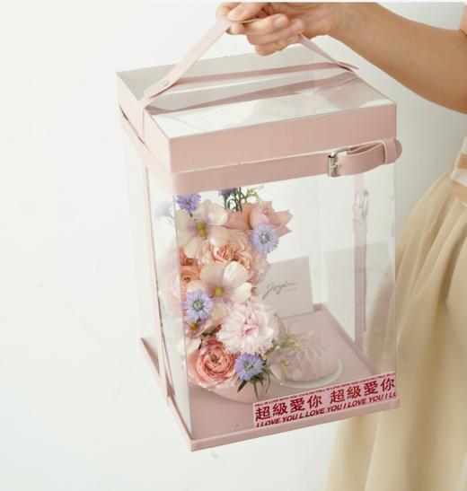 透明圆型方型皮带礼盒--花束@家 商品图0