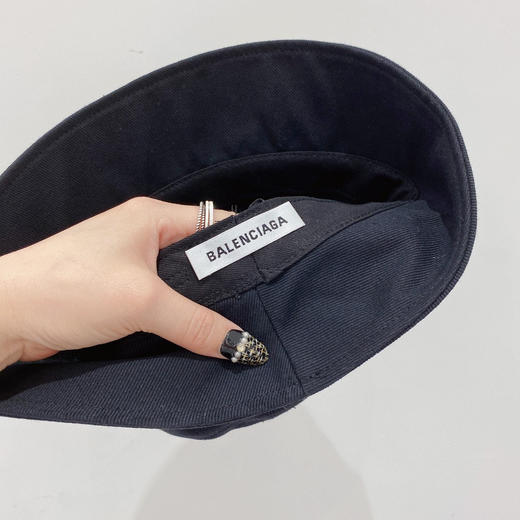 BALENCIAGA巴黎世家新款纯棉小檐渔夫帽-藏青 商品图6