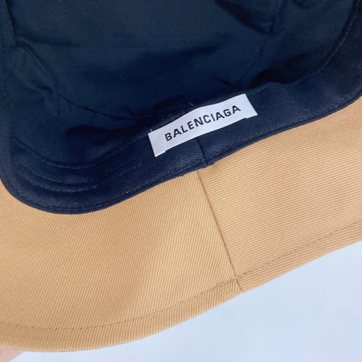 BALENCIAGA巴黎世家新款纯棉小檐渔夫帽-棕色 商品图4