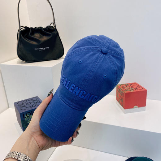 BAL巴黎shi家新款彩色纯棉棒球帽-牛仔蓝 商品图5