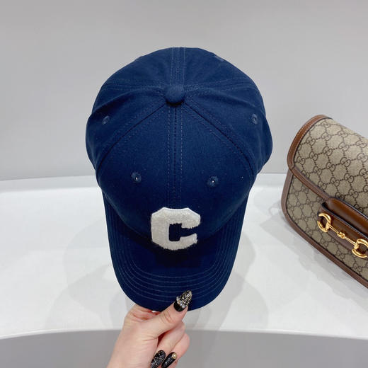 Celine思琳2021春夏秀场同款字母C棒球帽-蓝色 商品图2