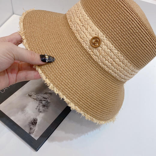 chanel小香春夏新款复古度假风拼接小盆帽礼帽-深色 商品图5