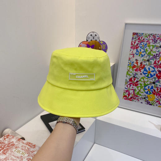 chanel小香shi家新款彩色纯棉渔夫🔝帽-黄色 商品图4