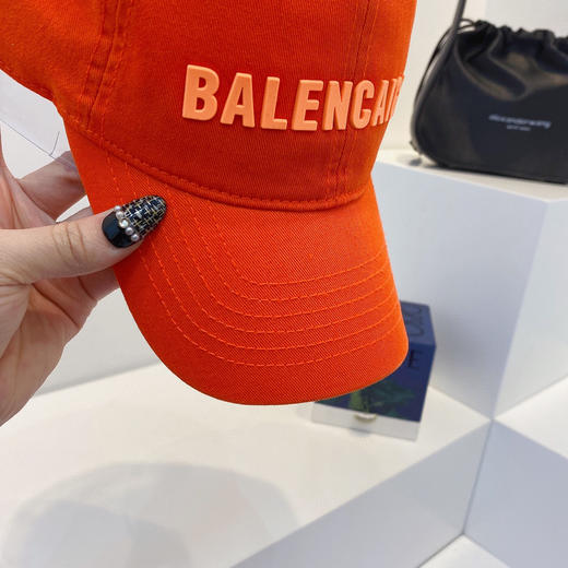 BAL巴黎shi家新款彩色纯棉棒球帽-橙色 商品图5