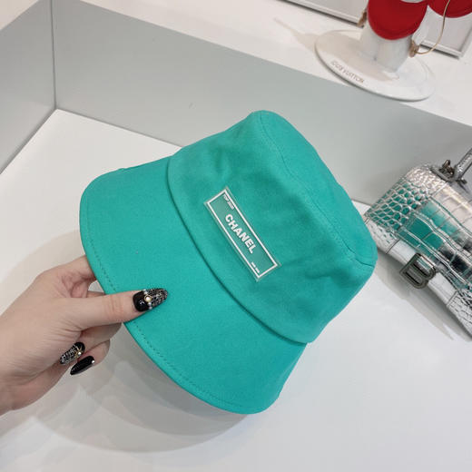 chanel小香shi家新款彩色纯棉渔夫🔝帽-蒂夫尼蓝 商品图7