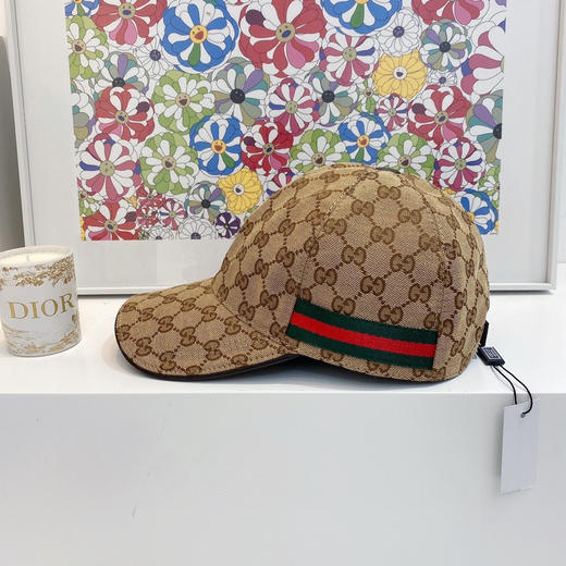 Gucci(古奇)经典原单棒球帽-棕色 商品图0