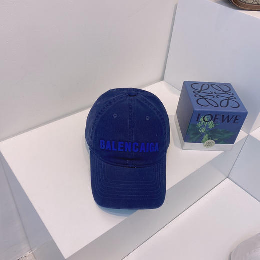 BAL巴黎shi家新款彩色纯棉棒球帽-深蓝色 商品图1