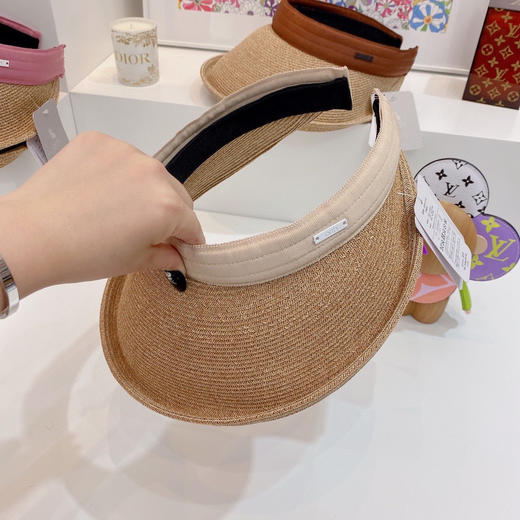 日本原单CA4LA高品质空顶防晒草帽-杏色 商品图6