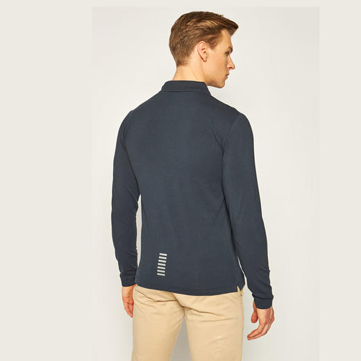【二】ARMANI 阿玛尼 男士长袖Polo衫 藏蓝 8NPF05 PJM5Z 0578 商品图2
