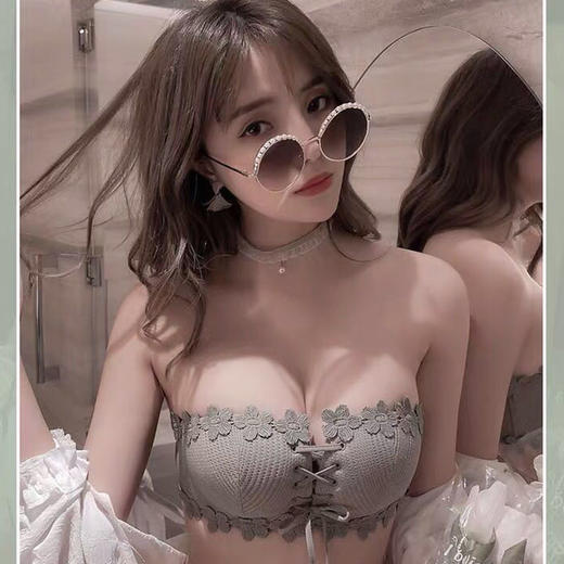 【一拉就聚 集中聚拢~ ！】新款无肩带美背文胸 少女性感绑带无钢圈小胸聚拢防下垂 性感瞬间Bao炸！！！ 商品图1