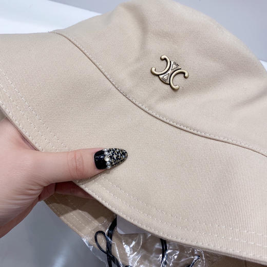 CELINE思琳春夏新款气孔棉布渔夫帽-杏色 商品图6