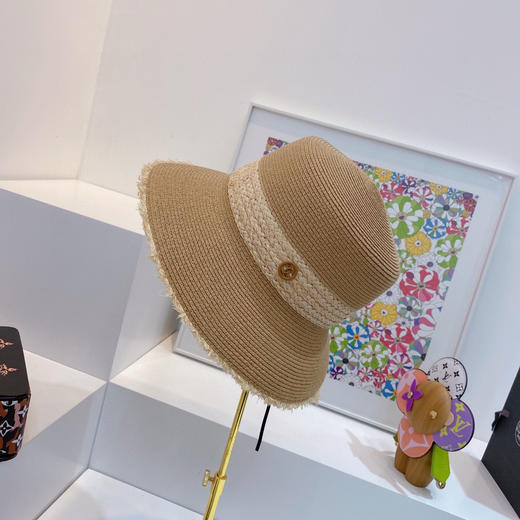 chanel小香春夏新款复古度假风拼接小盆帽礼帽-深色 商品图0