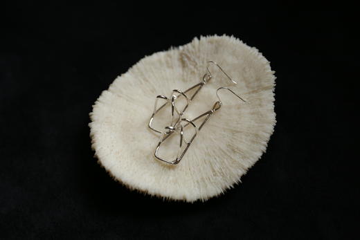 CHEZ BOQUE 爵士年代系列原创手工925银耳环《名伶》 商品图2