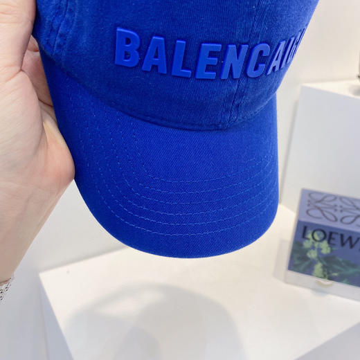 BAL巴黎shi家新款彩色纯棉棒球帽-蓝色 商品图6
