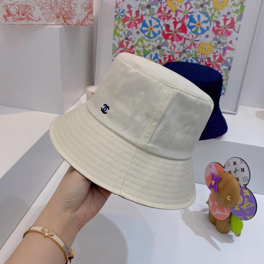 Chan*l小香新款纯棉刺绣小logo-白色 商品图5