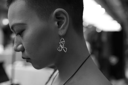CHEZ BOQUE 爵士年代系列原创手工925银耳环《神的孩子》 商品图3