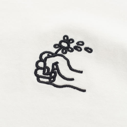 吃茶去chichaqu宽松Tee刺绣握花 商品图2