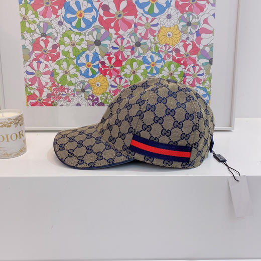 Gucci(古奇)经典原单棒球帽-蓝色 商品图0