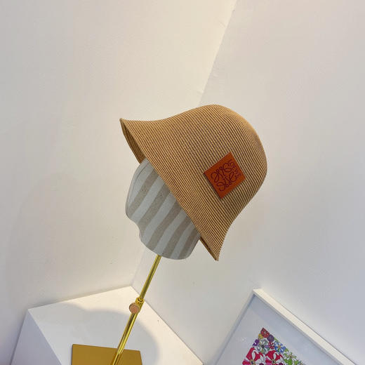 Loewe罗意威春夏新款日本细辫桶帽渔夫帽-棕色 商品图1