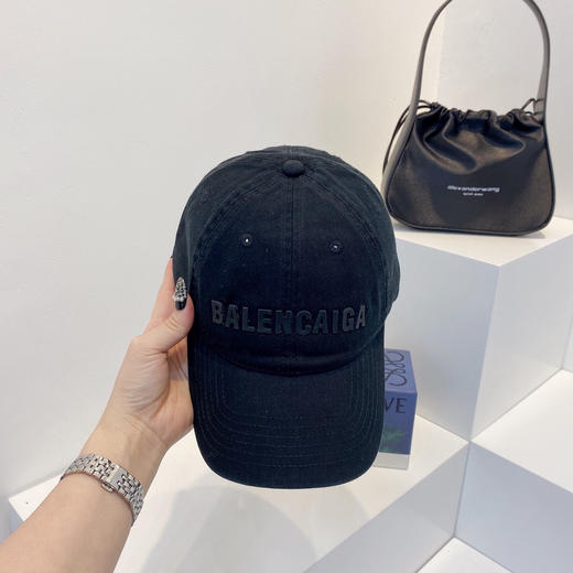 BAL巴黎shi家新款彩色纯棉棒球帽-墨绿 商品图5