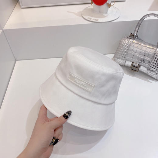 chanel小香shi家新款彩色纯棉渔夫🔝帽-白色 商品图5