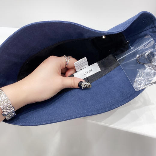 CELINE思琳春夏新款气孔棉布渔夫帽-蓝色 商品图8