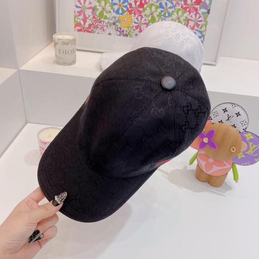 Gucci(古奇)经典原单棒球帽-黑色 商品图2