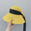 D!or春夏款PP草布遮阳帽太阳帽-黄色 商品缩略图2