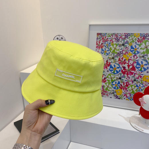 chanel小香shi家新款彩色纯棉渔夫🔝帽-黄色 商品图8
