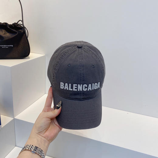 BAL巴黎shi家新款彩色纯棉棒球帽-灰色 商品图0