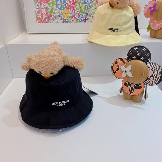 13DeMarz小熊🐻渔夫帽-黑色 商品图1