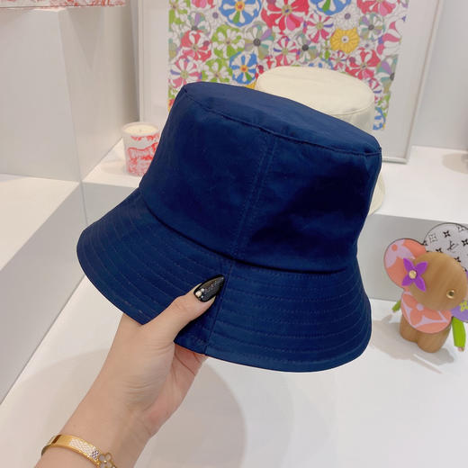 Chan*l小香新款纯棉刺绣小logo-蓝色 商品图4