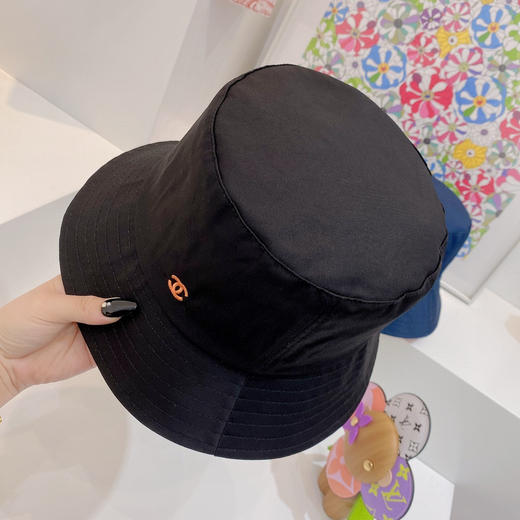 Chan*l小香新款纯棉刺绣小logo-黑色 商品图6