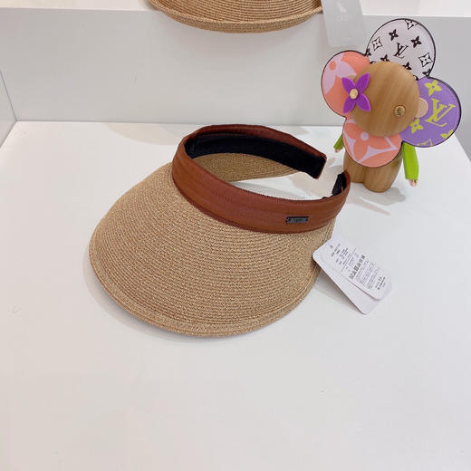 日本原单CA4LA高品质空顶防晒草帽-棕色 商品图0