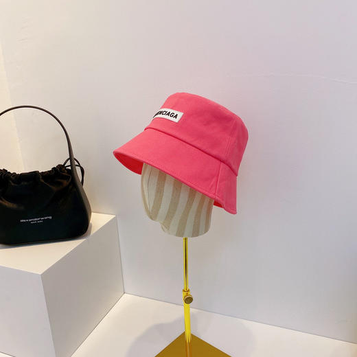BAL巴黎shi家新款彩色纯棉渔夫🔝帽-桃红 商品图1