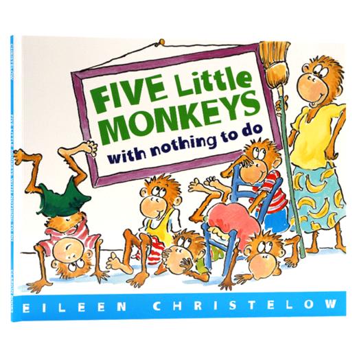 五只小猴子无事可做 英文原版绘本 Five Little Monkeys with Nothing to Do 廖彩杏书单 儿童英语启蒙认知 亲子互动读物 英文版 商品图0