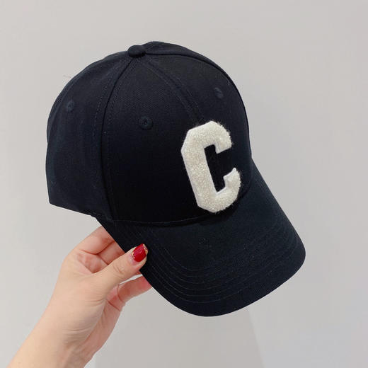 Celine思琳2021春夏秀场同款字母C棒球帽-黑色 商品图6