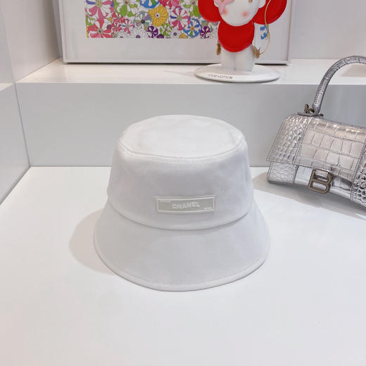 chanel小香shi家新款彩色纯棉渔夫🔝帽-白色 商品图1