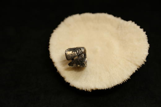 CHEZ BOQUE 原创手工925银抽象造型戒指 - 黑瞳 商品图3