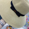 D!or春夏款PP草布遮阳帽太阳帽-杏色 商品缩略图7