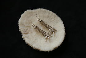 CHEZ BOQUE 爵士年代系列原创手工925银耳环《星落》