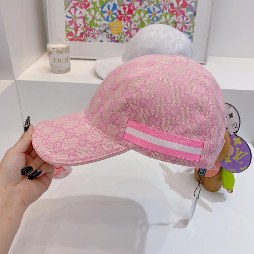 Gucci(古奇)经典原单棒球帽-粉色 商品图3