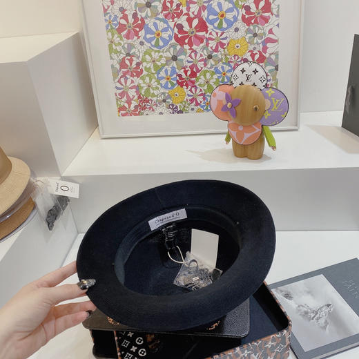 日本人气chapeaud'o新品孙俪娘娘同款针织渔夫帽-黑色 商品图8