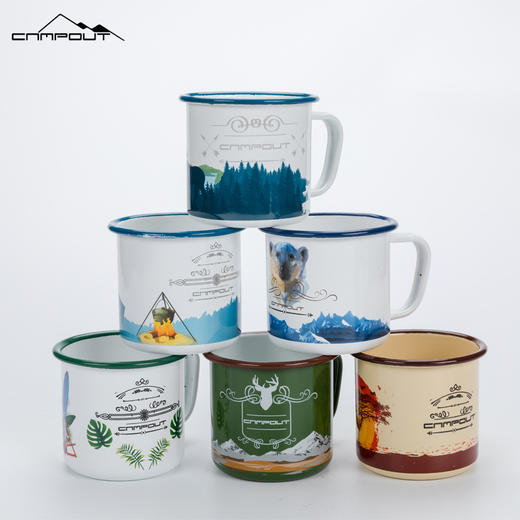CAMPOUT「户外露营加厚搪瓷杯」马克杯包边口杯珐琅杯 商品图3
